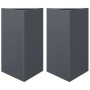 Jardineras 2 uds acero gris antracita 50x43x75 cm de , Maceteros y jardineras - Ref: Foro24-851176, Precio: 109,76 €, Descuen...