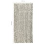 Hell- und dunkelgrauer Chenille-Moskitonetzvorhang 100x220 cm von vidaXL, Moskitonetze für Fenster - Ref: Foro24-325456, Prei...