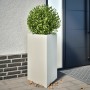 Jardineras triangulares 2 uds acero blanco 50x43x75 cm de , Maceteros y jardineras - Ref: Foro24-851174, Precio: 110,86 €, De...