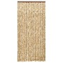 Cortina mosquitera beige y marrón chenilla 100x220 cm