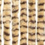 Cortina mosquitera beige y marrón chenilla 100x220 cm
