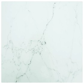 Marble design table with white tempered glass top 40x40 cm 6 mm by , Table tops - Ref: Foro24-322253, Price: 31,82 €, Discoun...