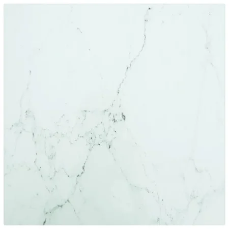 Marble design table with white tempered glass top 40x40 cm 6 mm by , Table tops - Ref: Foro24-322253, Price: 29,00 €, Discoun...
