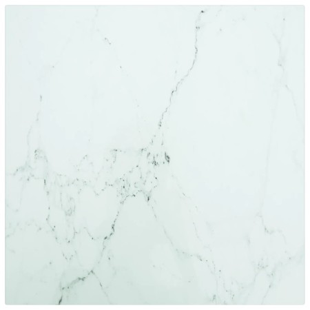 Tischplatte mit Design aus weißem Marmor und gehärtetem Glas, 40x40 cm, 6 mm. von , Tischplatten - Ref: Foro24-322253, Preis:...