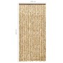 Cortina mosquitera beige y marrón chenilla 100x220 cm