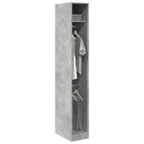 Engineered wood wardrobe in concrete gray, 30x50x200 cm by , Wardrobes - Ref: Foro24-3307777, Price: 100,54 €, Discount: %