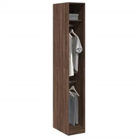 Engineered wood wardrobe in brown oak color, 30x50x200 cm. by , Wardrobes - Ref: Foro24-3307780, Price: 90,88 €, Discount: %
