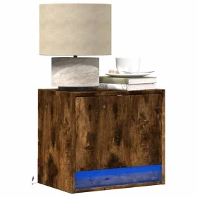 Wand-Nachttisch mit LED-Lichtern in rauchiger Eiche von , Nachttische - Ref: Foro24-852083, Preis: 28,73 €, Rabatt: %