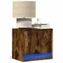 Wand-Nachttisch mit LED-Lichtern in rauchiger Eiche von , Nachttische - Ref: Foro24-852083, Preis: 28,73 €, Rabatt: %