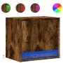 Wand-Nachttisch mit LED-Lichtern in rauchiger Eiche von , Nachttische - Ref: Foro24-852083, Preis: 28,73 €, Rabatt: %