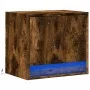 Wand-Nachttisch mit LED-Lichtern in rauchiger Eiche von , Nachttische - Ref: Foro24-852083, Preis: 28,73 €, Rabatt: %