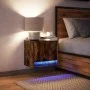 Wand-Nachttisch mit LED-Lichtern in rauchiger Eiche von , Nachttische - Ref: Foro24-852083, Preis: 28,70 €, Rabatt: %