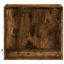 Wall-mounted bedside table with LED lights in smoked oak. by , Nightstands - Ref: Foro24-852083, Price: 28,93 €, Discount: %