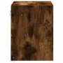 Wall-mounted bedside table with LED lights in smoked oak. by , Nightstands - Ref: Foro24-852083, Price: 28,93 €, Discount: %