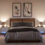 Wall-mounted bedside tables with LED lights 2 units white by , Nightstands - Ref: Foro24-852076, Price: 51,52 €, Discount: %