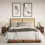 Mesitas de noche de pared con luces LED 2 unidades roble marrón de , Mesitas de noche - Ref: Foro24-852088, Precio: 50,93 €, ...