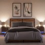 Wall-mounted bedside tables with LED lights, 2 units, brown oak. by , Nightstands - Ref: Foro24-852088, Price: 51,52 €, Disco...