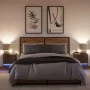Wall-mounted bedside tables with LED lights, 2 units, brown oak. by , Nightstands - Ref: Foro24-852088, Price: 50,93 €, Disco...