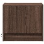 Wall-mounted bedside tables with LED lights, 2 units, brown oak. by , Nightstands - Ref: Foro24-852088, Price: 51,52 €, Disco...