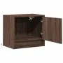 Mesitas de noche de pared con luces LED 2 unidades roble marrón de , Mesitas de noche - Ref: Foro24-852088, Precio: 50,93 €, ...