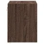Mesitas de noche de pared con luces LED 2 unidades roble marrón de , Mesitas de noche - Ref: Foro24-852088, Precio: 50,93 €, ...