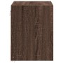 Wall-mounted bedside tables with LED lights, 2 units, brown oak. by , Nightstands - Ref: Foro24-852088, Price: 51,52 €, Disco...