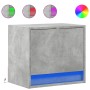 Wall-mounted bedside table with LED lights in concrete gray by , Nightstands - Ref: Foro24-852081, Price: 32,28 €, Discount: %