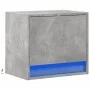 Wall-mounted bedside table with LED lights in concrete gray by , Nightstands - Ref: Foro24-852081, Price: 31,93 €, Discount: %