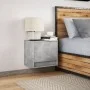 Mesita de noche de pared con luces LED gris hormigón de , Mesitas de noche - Ref: Foro24-852081, Precio: 31,87 €, Descuento: %