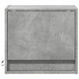 Wall-mounted bedside table with LED lights in concrete gray by , Nightstands - Ref: Foro24-852081, Price: 32,28 €, Discount: %