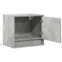 Wall-mounted bedside table with LED lights in concrete gray by , Nightstands - Ref: Foro24-852081, Price: 31,93 €, Discount: %