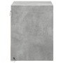 Wall-mounted bedside table with LED lights in concrete gray by , Nightstands - Ref: Foro24-852081, Price: 32,28 €, Discount: %