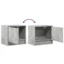 Wall-mounted bedside table with LED lights in concrete gray by , Nightstands - Ref: Foro24-852081, Price: 31,93 €, Discount: %
