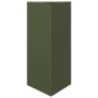 Triangular planters 2 units olive green steel 40x34.5x70 cm by , Pots and planters - Ref: Foro24-851164, Price: 86,35 €, Disc...