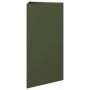 Triangular planters 2 units olive green steel 40x34.5x70 cm by , Pots and planters - Ref: Foro24-851164, Price: 86,35 €, Disc...