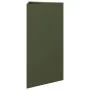 Triangular planters 2 units olive green steel 40x34.5x70 cm by , Pots and planters - Ref: Foro24-851164, Price: 100,10 €, Dis...