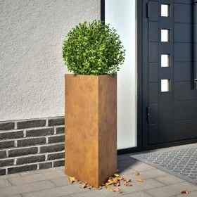 Dreieckiger Pflanzkübel aus rostigem Stahl, 40x34,5x70 cm. von , Töpfe und Pflanzgefäße - Ref: Foro24-851170, Preis: 94,55 €,...