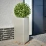 Dreieckiger Pflanzkübel aus Edelstahl 50x43x75 cm von , Töpfe und Pflanzgefäße - Ref: Foro24-851179, Preis: 98,13 €, Rabatt: %