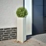Dreieckiger Blumenkasten aus weißem Stahl, 30x26x75 cm. von , Töpfe und Pflanzgefäße - Ref: Foro24-851145, Preis: 55,82 €, Ra...
