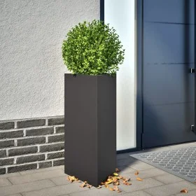 Triangular planters 2 units black steel 40x34.5x70 cm by , Pots and planters - Ref: Foro24-851158, Price: 99,89 €, Discount: %