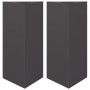 Triangular planters 2 units black steel 40x34.5x70 cm by , Pots and planters - Ref: Foro24-851158, Price: 89,61 €, Discount: %