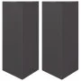 Triangular planters 2 units black steel 40x34.5x70 cm by , Pots and planters - Ref: Foro24-851158, Price: 99,89 €, Discount: %