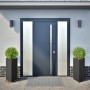 Triangular planters 2 units black steel 40x34.5x70 cm by , Pots and planters - Ref: Foro24-851158, Price: 89,61 €, Discount: %