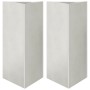 Triangular planters 2 units black steel 40x34.5x70 cm by , Pots and planters - Ref: Foro24-851166, Price: 155,87 €, Discount: %