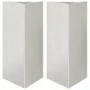 Triangular planters 2 units black steel 40x34.5x70 cm by , Pots and planters - Ref: Foro24-851166, Price: 152,99 €, Discount: %