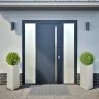 Triangular planters 2 units black steel 40x34.5x70 cm by , Pots and planters - Ref: Foro24-851166, Price: 152,99 €, Discount: %