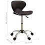 Taburete de salón de belleza de cuero sintético marrón de , Sillas de peluquería - Ref: Foro24-323676, Precio: 76,86 €