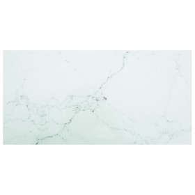 Marble design table with white tempered glass top 100x50 cm 6mm by , Table tops - Ref: Foro24-322258, Price: 47,78 €, Discoun...