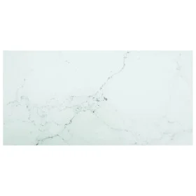 Marble design table with white tempered glass top 100x50 cm 6mm by , Table tops - Ref: Foro24-322258, Price: 45,94 €, Discoun...