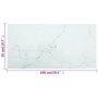 Tischplatte aus weißem Marmor mit gehärtetem Glas, 100x50 cm, 6 mm. von , Tischplatten - Ref: Foro24-322258, Preis: 47,78 €, ...
